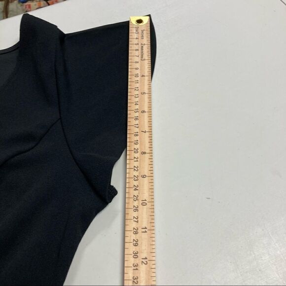 a.new.day Women’s Black Bodycon Dress Cap sleeves Size Small - Picture 4 of 11
